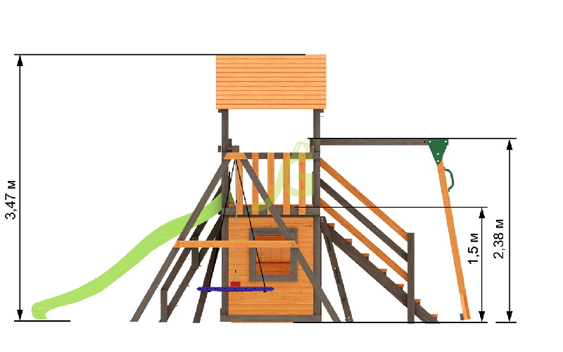 Детская площадка IgraGrad Комбо (с зимнем скатом)