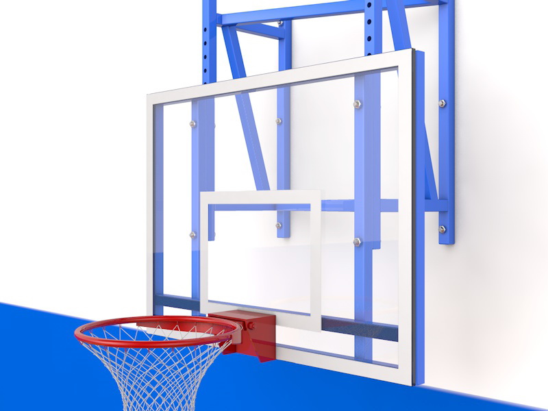 Щит баскетбольный с регулировкой высоты, тренировочный (01.210)