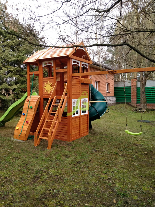 Детская площадка IgraGrad Клубный домик 2 с трубой Luxe