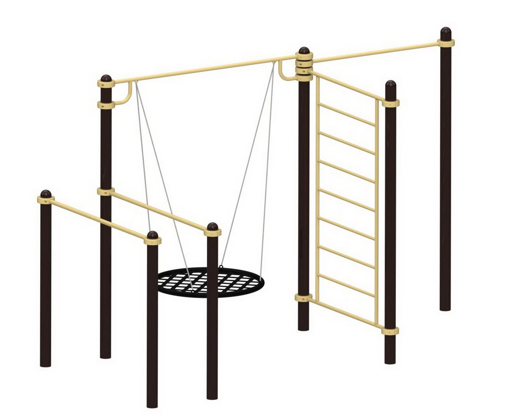 Спортивный комплекс с качелями YSK151, 76 мм, серый, серый