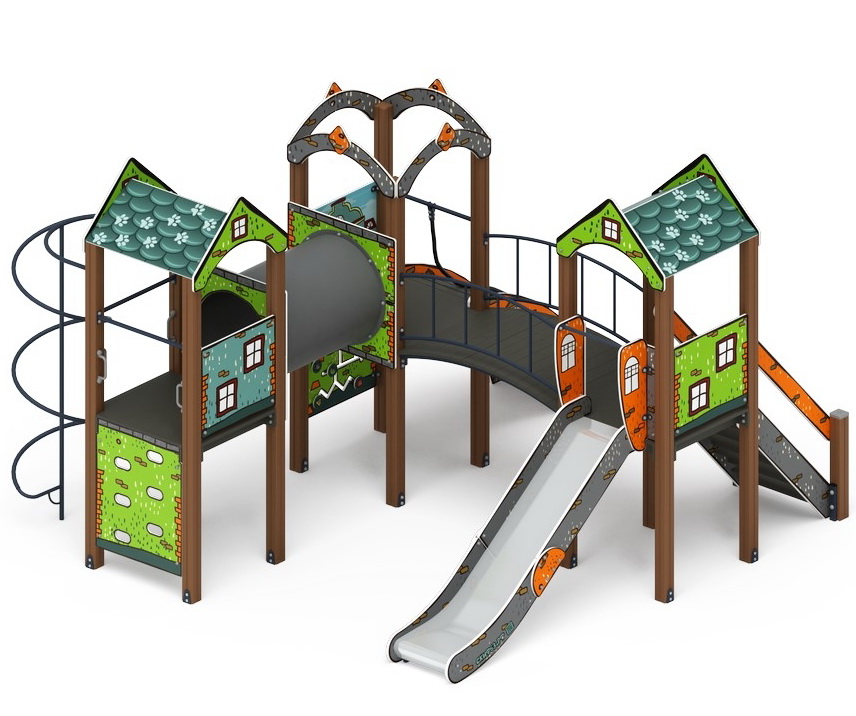 ГОРОДОК (Город) детский игровой комплекс ДИК 2.01.3.03-21 (Н=1200)