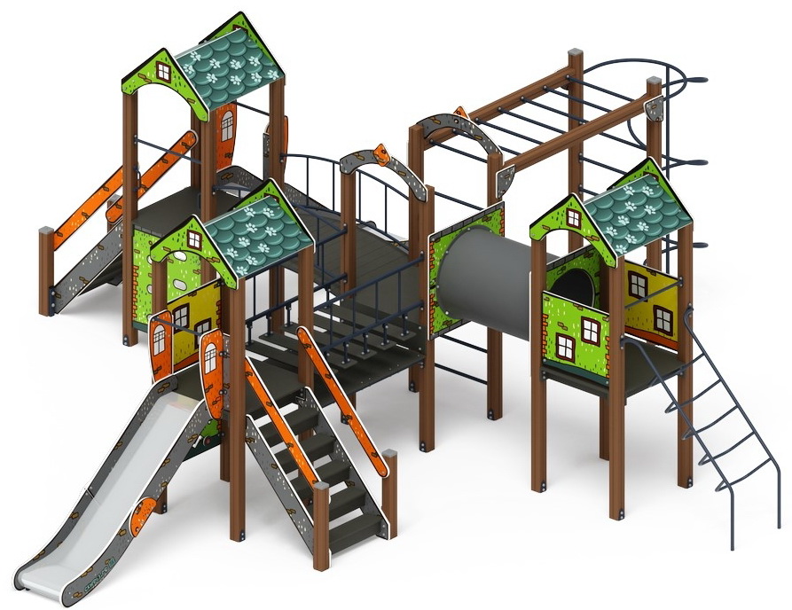 ДВОРИК ДЕТСТВА (Город) детский игровой комплекс ДИК 2.01.4.02-21 (Н=1200)