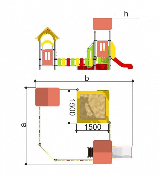 Песочный дворик с горкой «Romana 109.06.00»