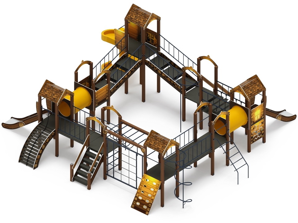 ОСТРОВ ДЕТСТВА (Эко) детский игровой комплекс ДИК 2.01.8.02-22 (Н=1200, Н=2000)