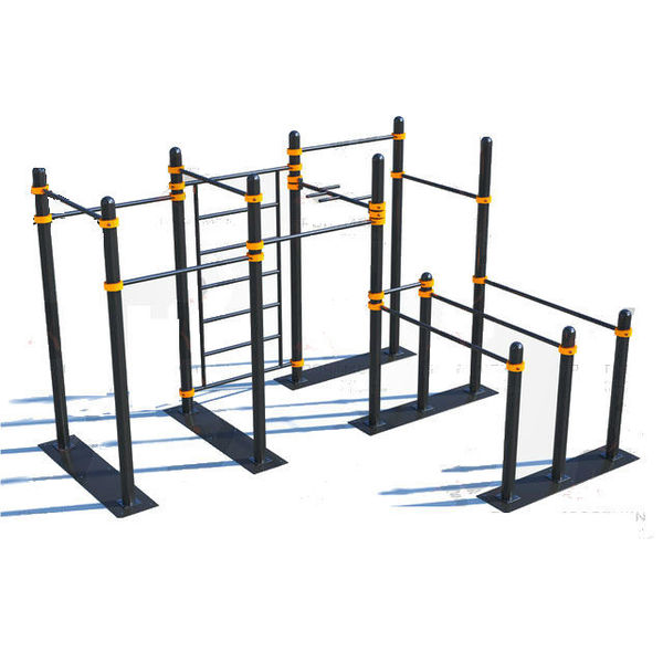 Мобильный спортивный комплекс с лестницей, турниками и брусьями СВС-107