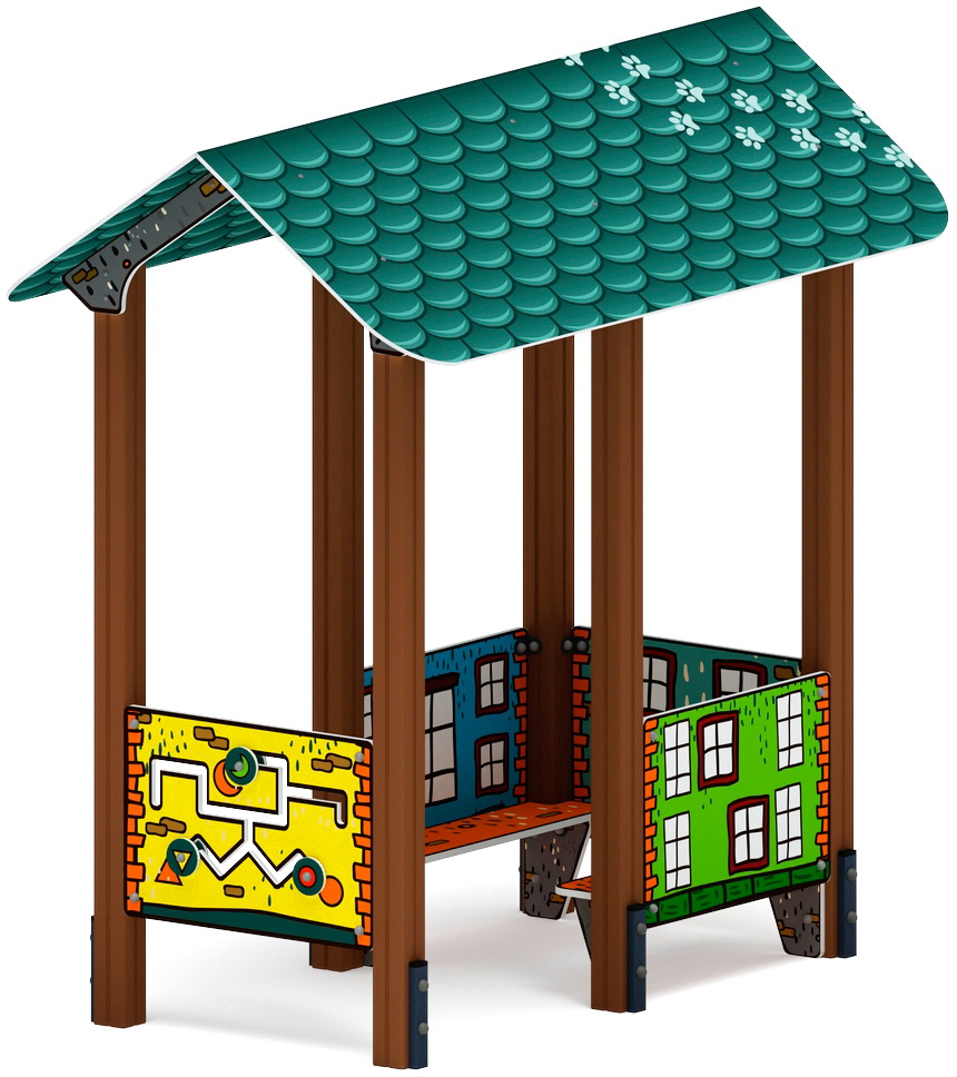 ДОМИК СРЕДНИЙ 1 (Город) для детской площадки МФ 10.01.05-01