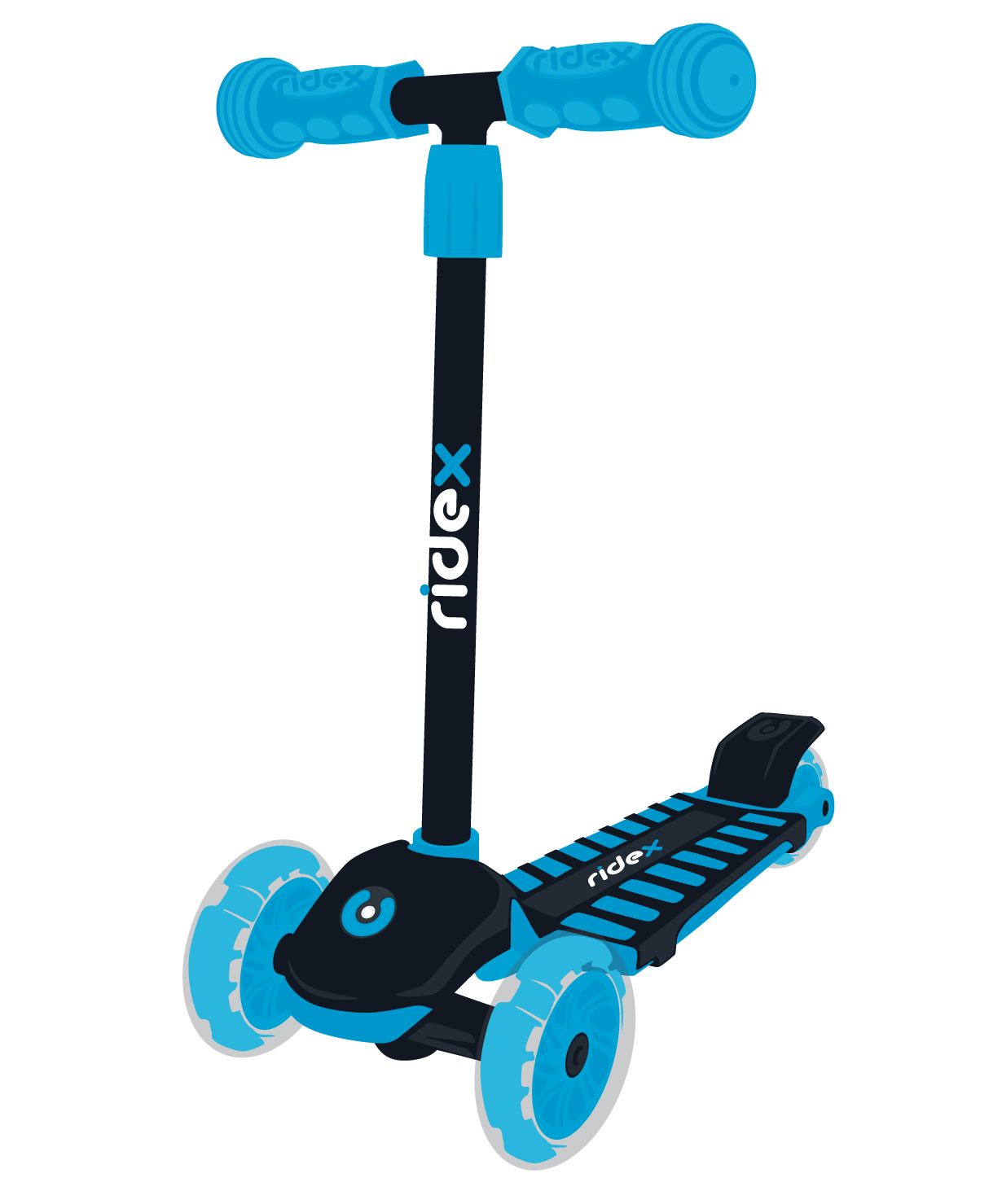 Самокат 3-колесный Spike 3D 120/100 мм, синий