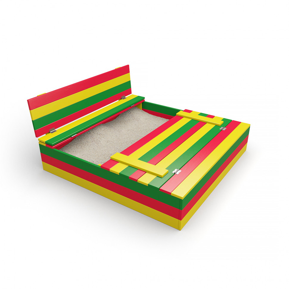 Песочница с крышкой Ладошки (цветная)