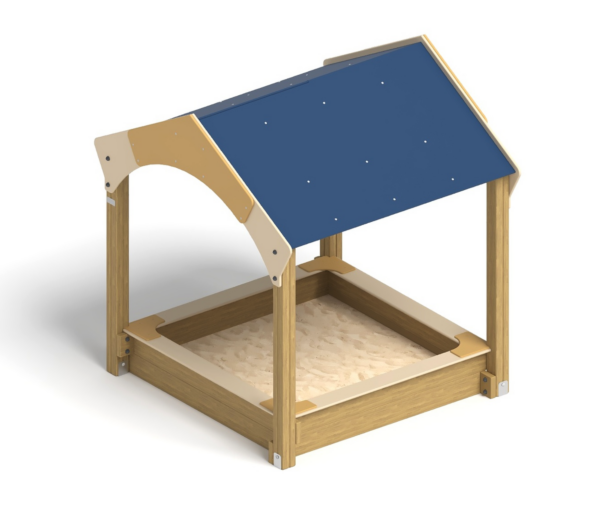 Песочница для детской площадки Сова с навесом ПС-43М