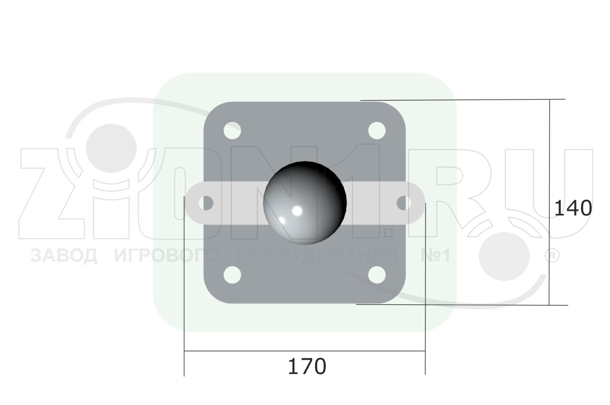 Столб металлический круглый ZION 57х750 (ОГД020)