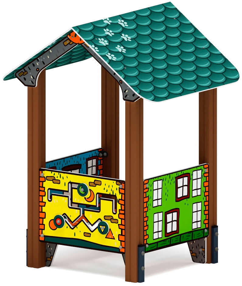 ДОМИК МАЛЫЙ 3 (Город) для детской площадки МФ 10.01.03-01