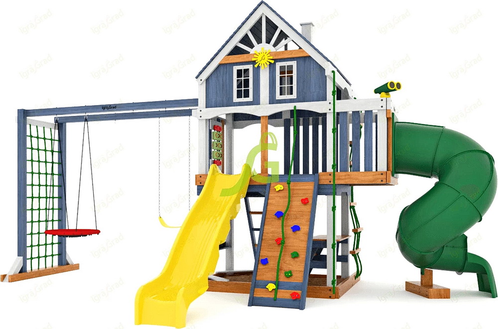 Детская площадка IgraGrad Шато с трубой (Домик) мод.1, 2