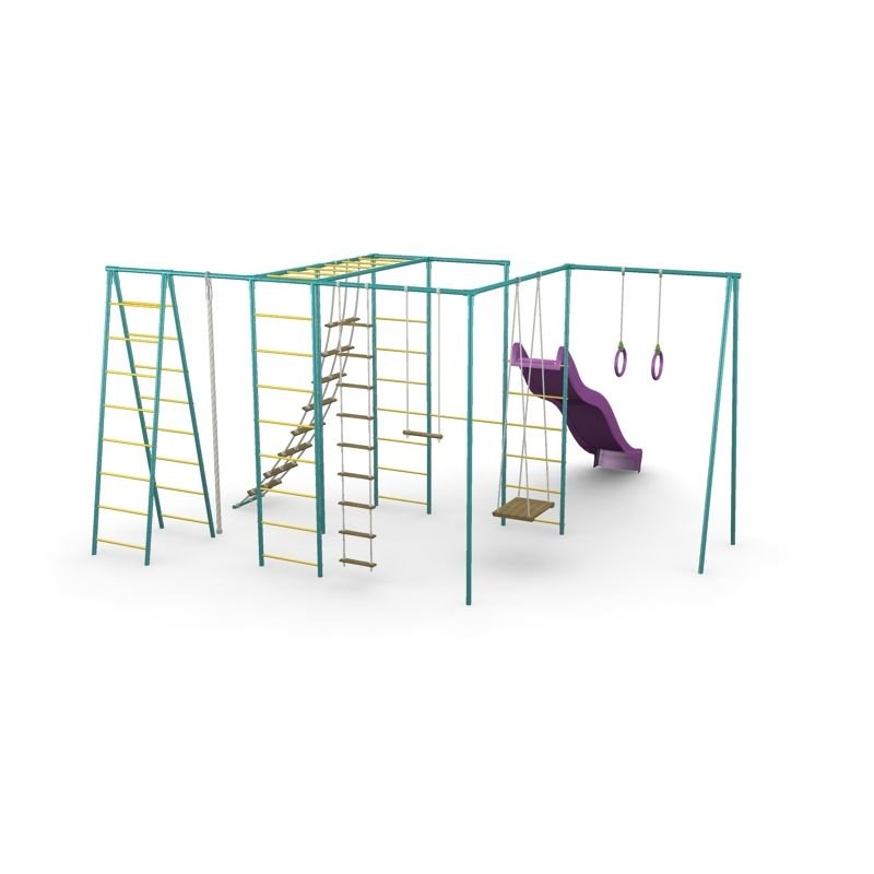 Детский спортивный комплекс ДСК для улицы СпортОкей "Макси с горкой + ТР"