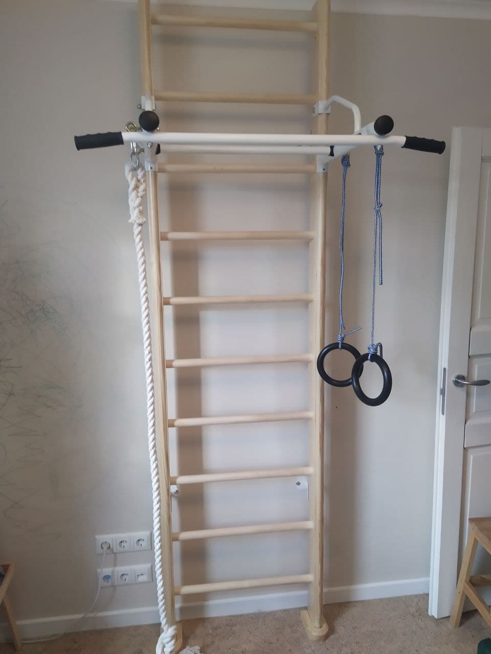 Детский спортивный комплекс Карусель 2Д.03.03 к стене Светлый