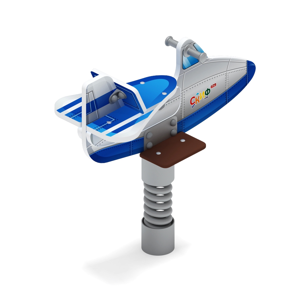 САМОЛЕТИК (синий) качалка на пружине ИО 22.03.02-02