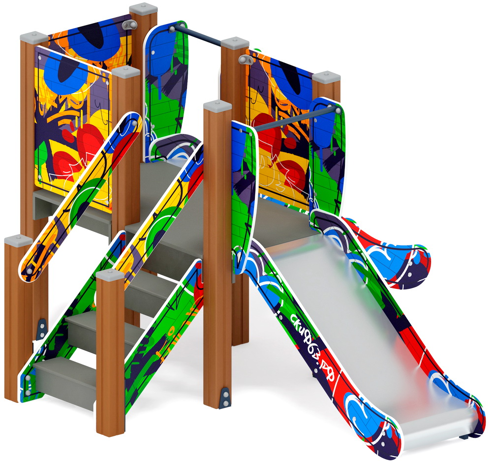 МАЛЫШ горка двойная (Н=750) ИО 41.01.02-03