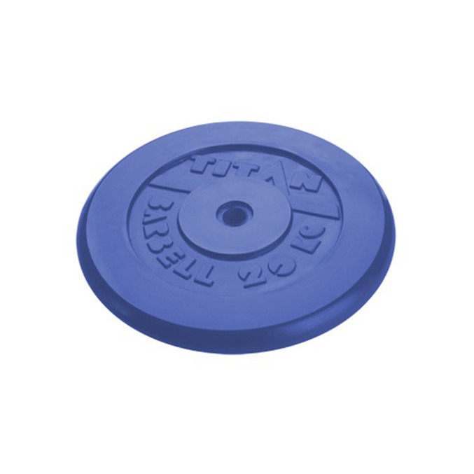 Диск обрезиненный "Титан" d 26 мм цветной 20,0 кг (синий)