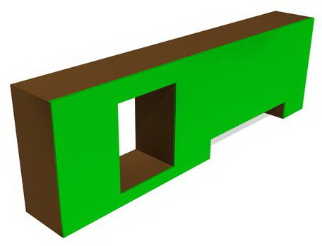 Стенка с двумя проломами ZION (УО006)