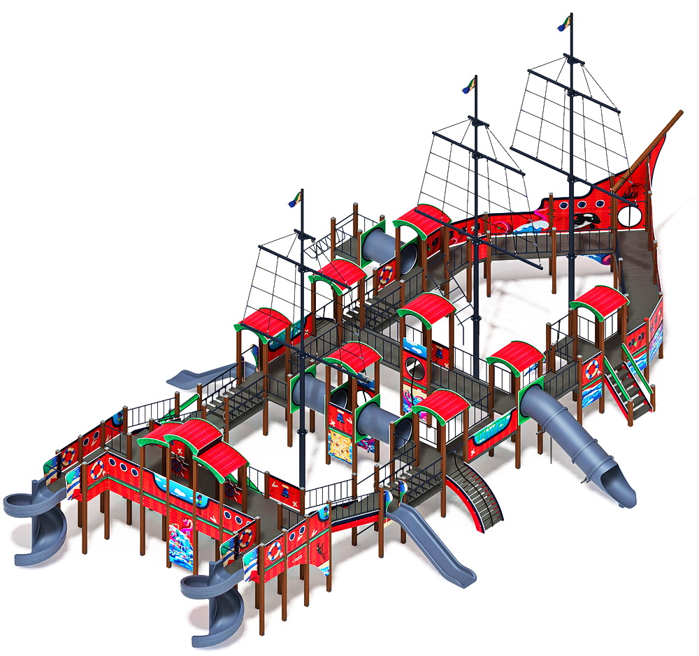БАРКЕНТИНА детский игровой комплекс ДИК 2.03.3.06-10 (Н=1200, Н=1500, Н=2000)