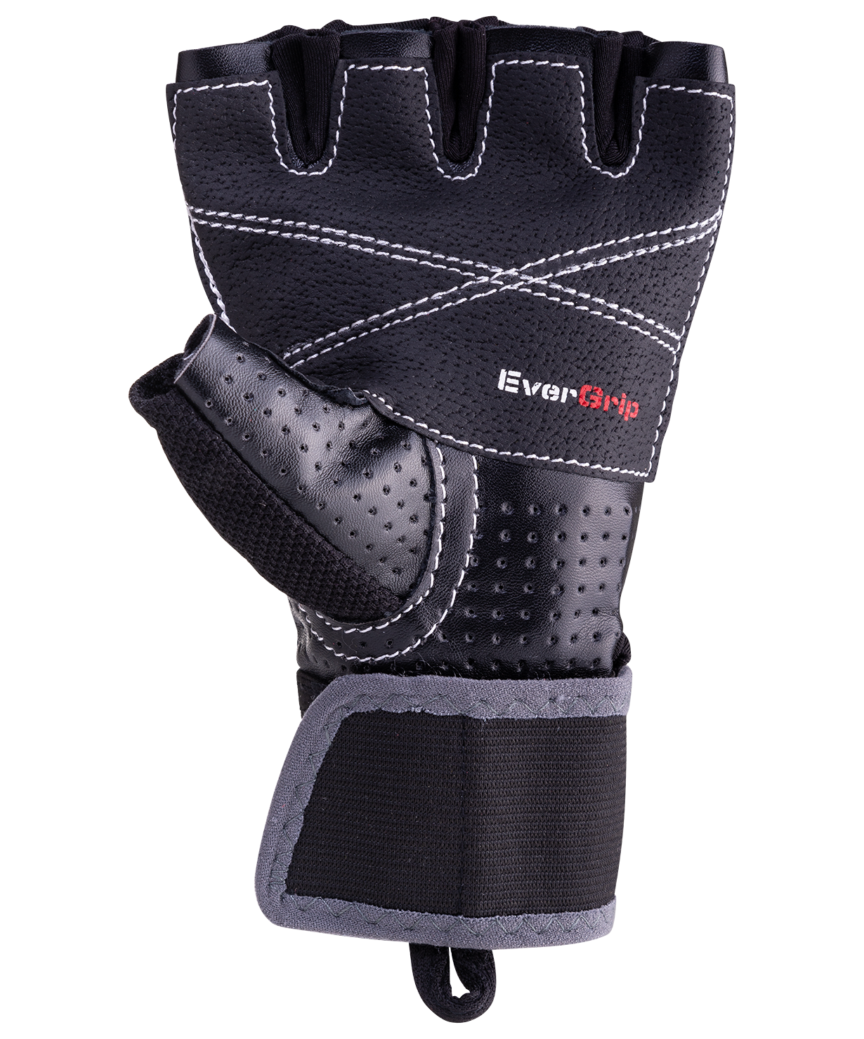 Перчатки снарядные Evergel Weight Lifting 4356BL, к/з, черные/черые