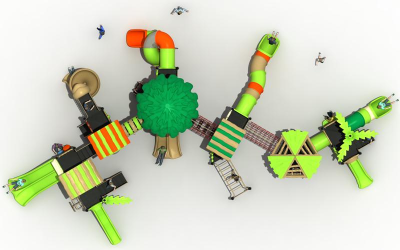 Детская игровая площадка Air-Gym Play Цветной лес WD-TUV001, серия Лес