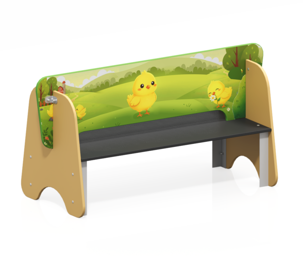 Лавочка детская двойная Цыпленок МФ-05.2