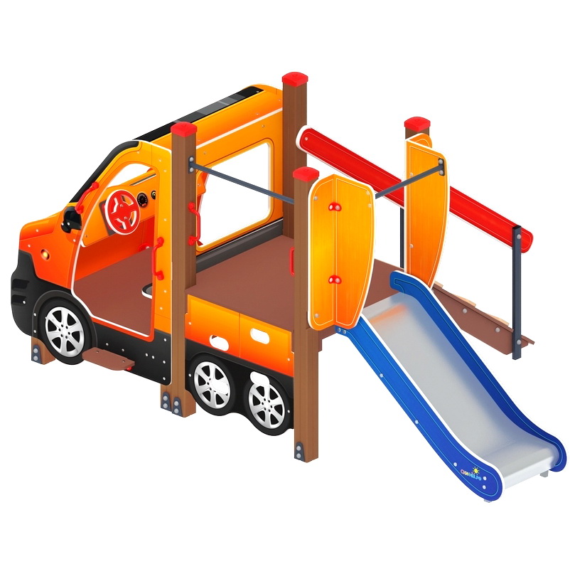 МАШИНКА С ГОРКОЙ тип 4 детский игровой комплекс ДИК 1.03.1.04-01 (H=750)