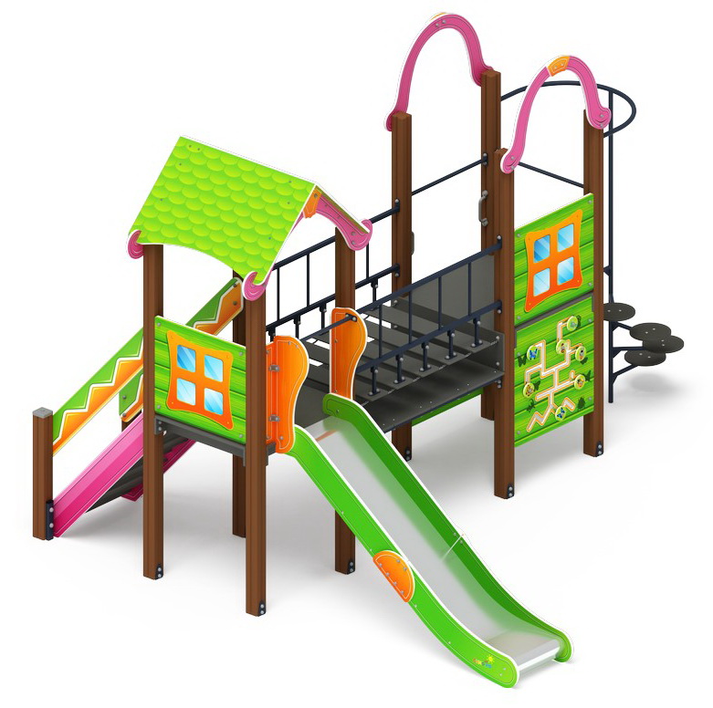 ЛУКОМОРЬЕ детский игровой комплекс ДИК 2.25.10-01.С (Н=1200)