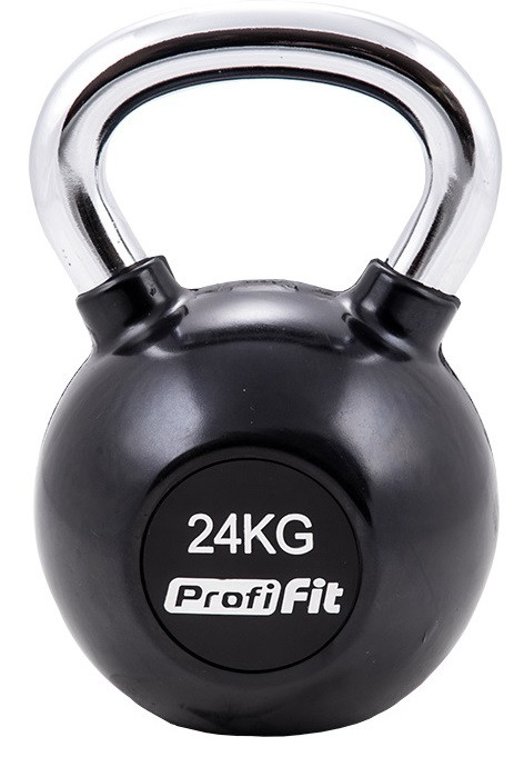 Гиря обрезиненная с хромированной ручкой 24 кг PROFI-FIT