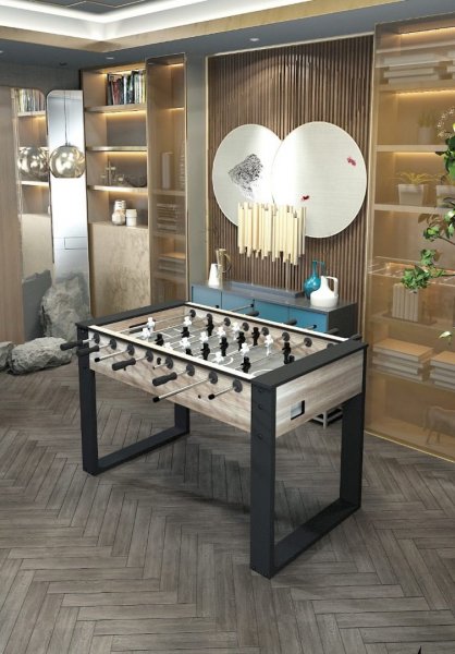 Настольный футбол (кикер) Pride 5 ф (140 х 77 х 88 см, беленый дуб)