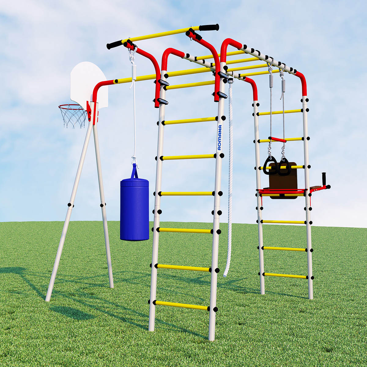 Детский спортивный комплекс для дачи FITNESS Romana 103.20.05 (качели-гнездо)