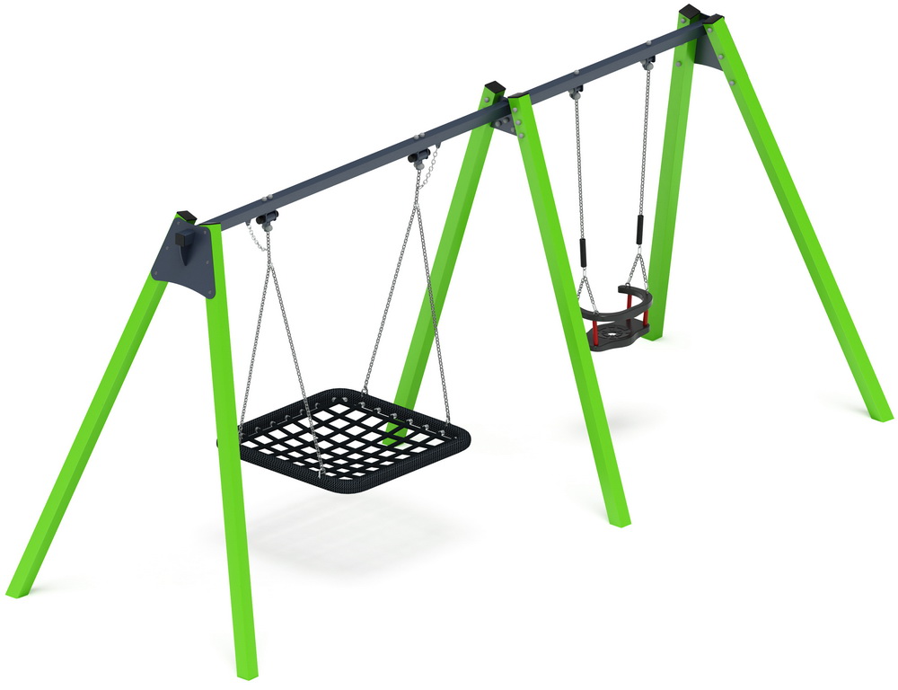 Качели М2 двойные ИО 12.М.06.01.01-02 (зеленый)