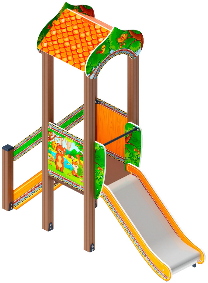 ПОЛЯНКА детский игровой комплекс ДИК 1.16.01-01 (H=750)