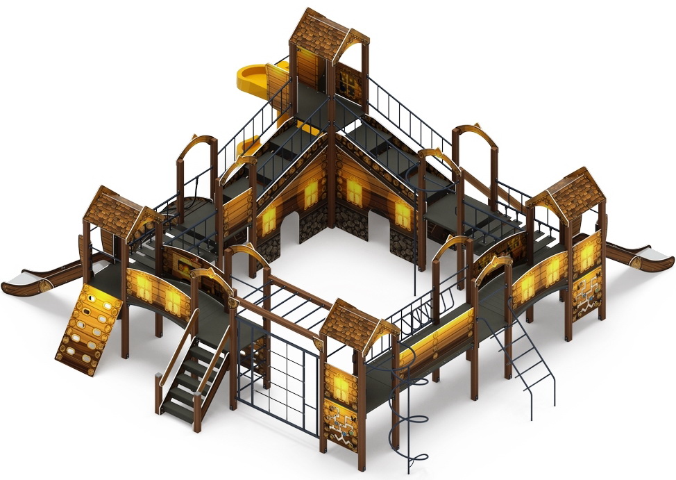 ОСТРОВ ДЕТСТВА (Эко) детский игровой комплекс ДИК 2.01.8.02-12 (Н=1200, Н=2000)