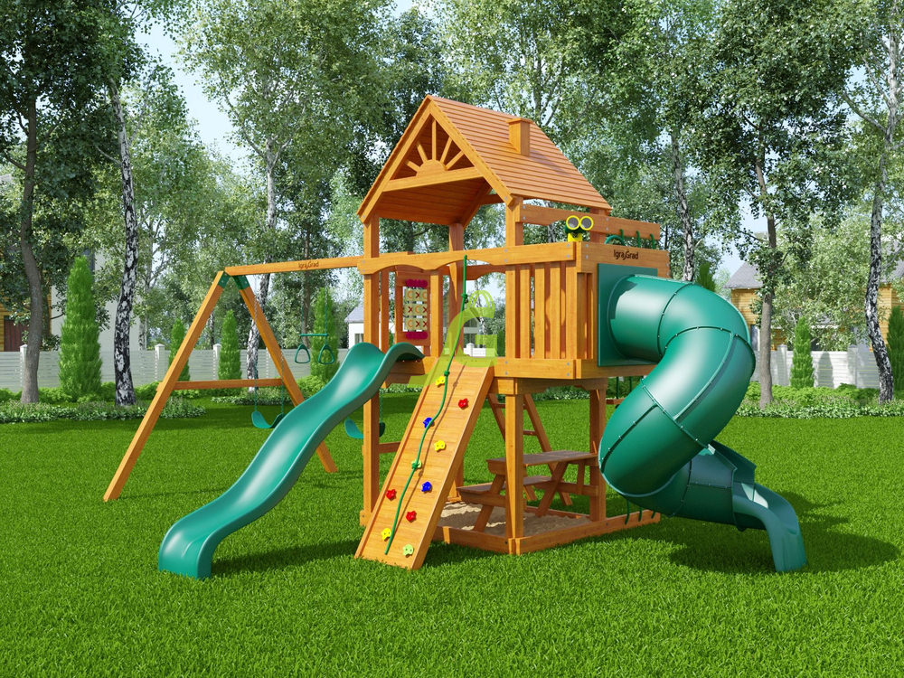 Детская площадка IgraGrad Шато с трубой (дерево)