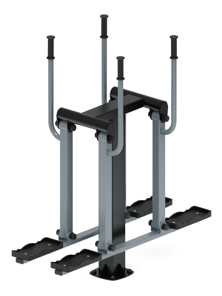 Тренажер уличный ДВОЙНЫЕ ЛЫЖИ (серый) СТ 009-13