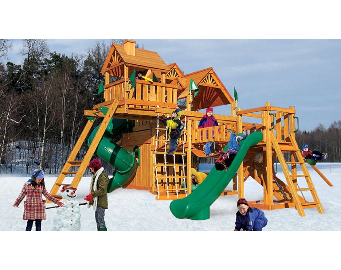 Детская деревянная игровая площадка ОХОТНИК ДЕЛЮКС