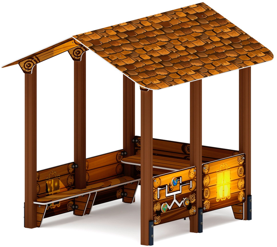 ДОМИК БОЛЬШОЙ 2 (Эко) для детской площадки МФ 10.01.08-02