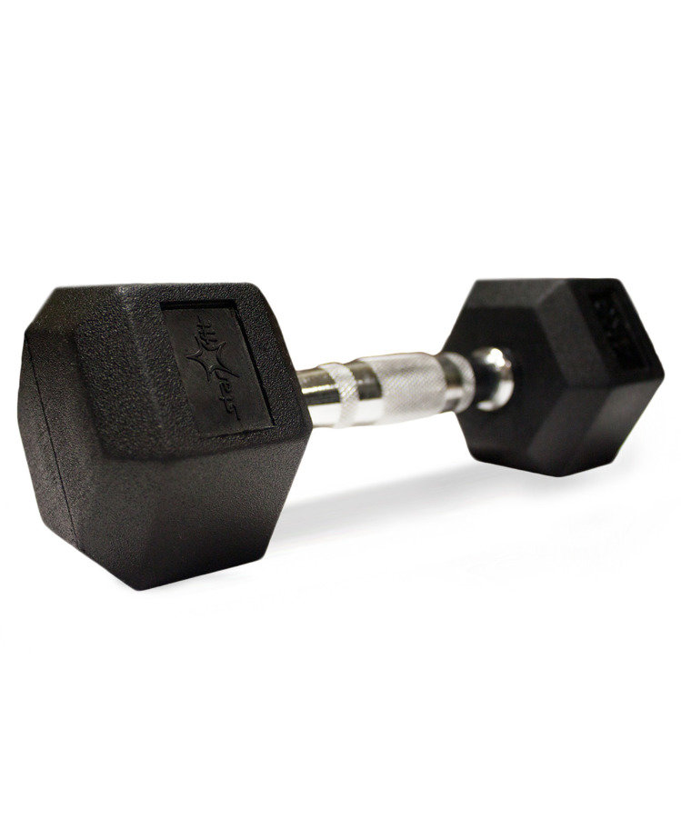 Гантель обрезиненная STARFIT DB-301  4 кг, черная 1/4