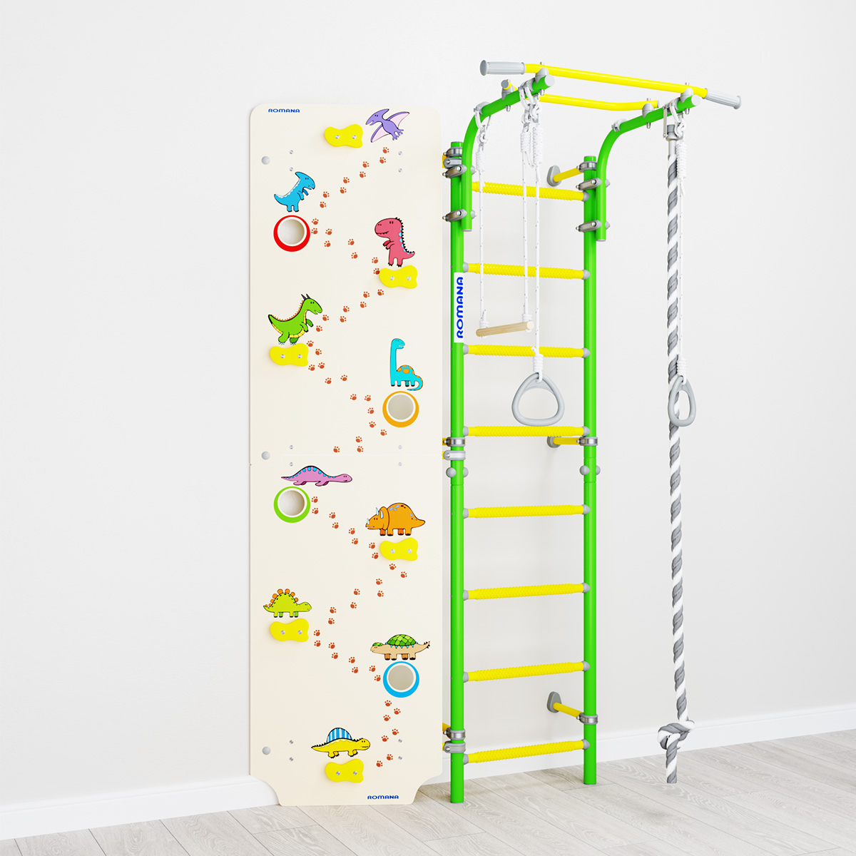 Шведская стенка Next Skalolaz ROMANA (01.21.8.06.490.03.00-24 + 6.08.00) зелёное яблоко