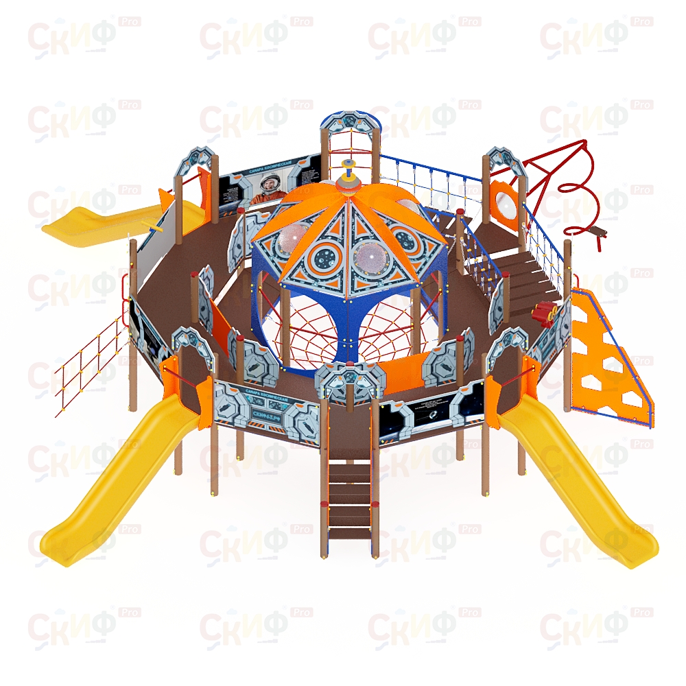 РОССИЯ КОСМИЧЕСКАЯ детский игровой комплекс ДИК 2.29.01 (H=1200)