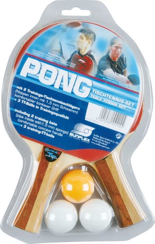 НАБОР ДЛЯ НАСТОЛЬНОГО ТЕННИСА SUNFLEX PONG (2 РАКЕТКИ + 3 МЯЧА)
