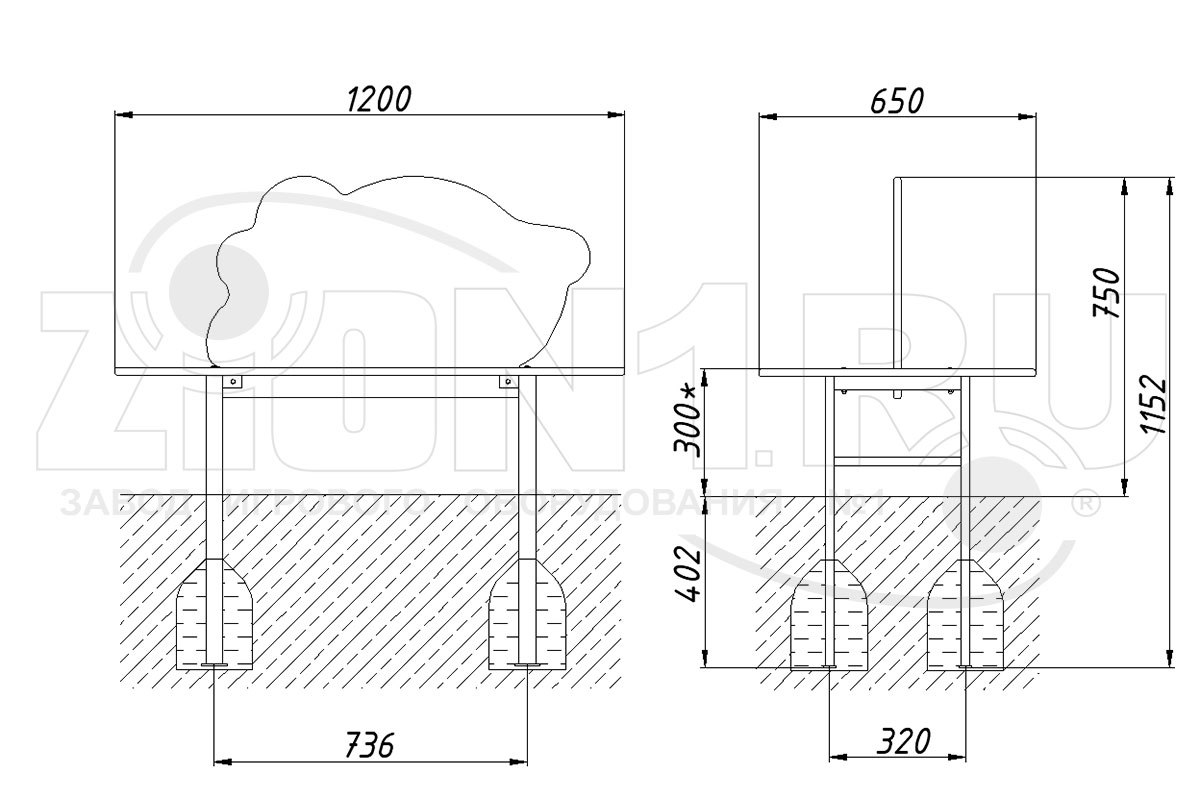 Скамейка детская ZION Желудь (СП069)