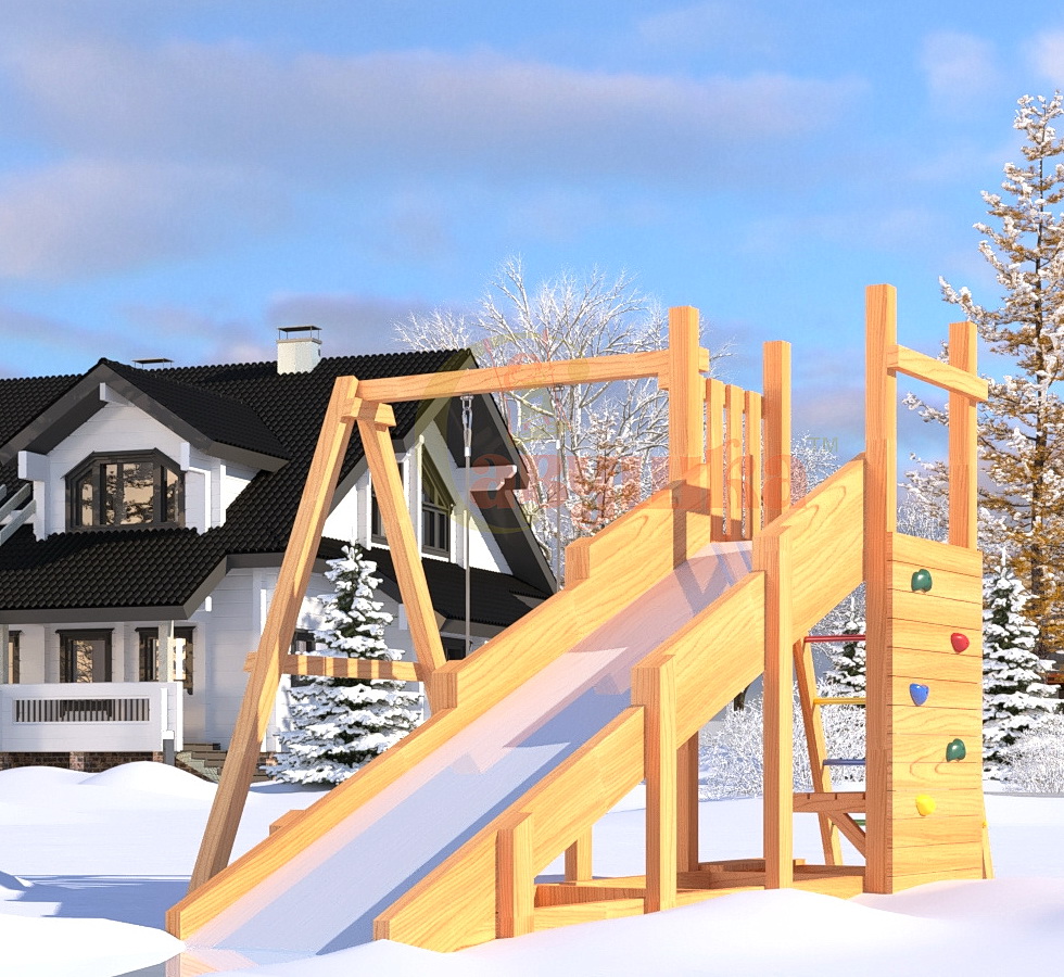 Детская площадка Савушка 4 сезона - Мастер 6 с качелями