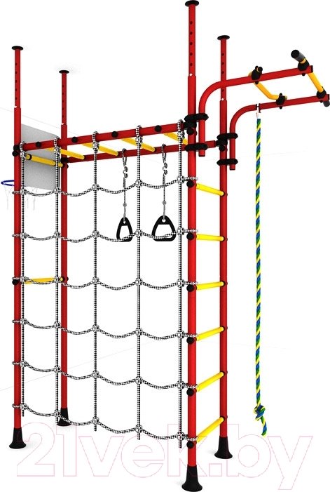 Детский спортивный комплекс ДСКМ "Карусель R4" (ДСКМ-4-7.06.Г1.490.05-66) красно/жёлтый