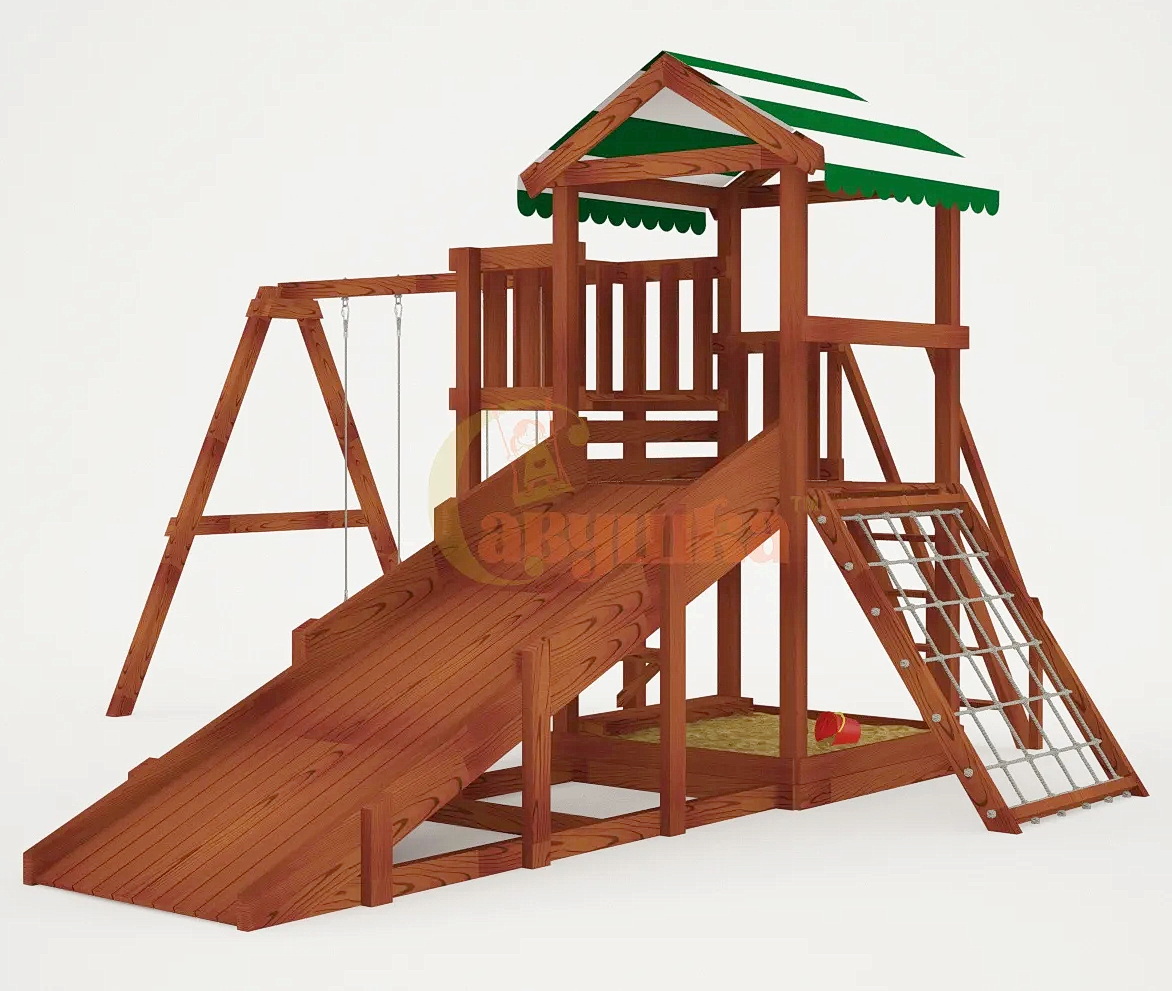 Детская площадка Савушка Мастер 2 (Махагон) 4 сезона