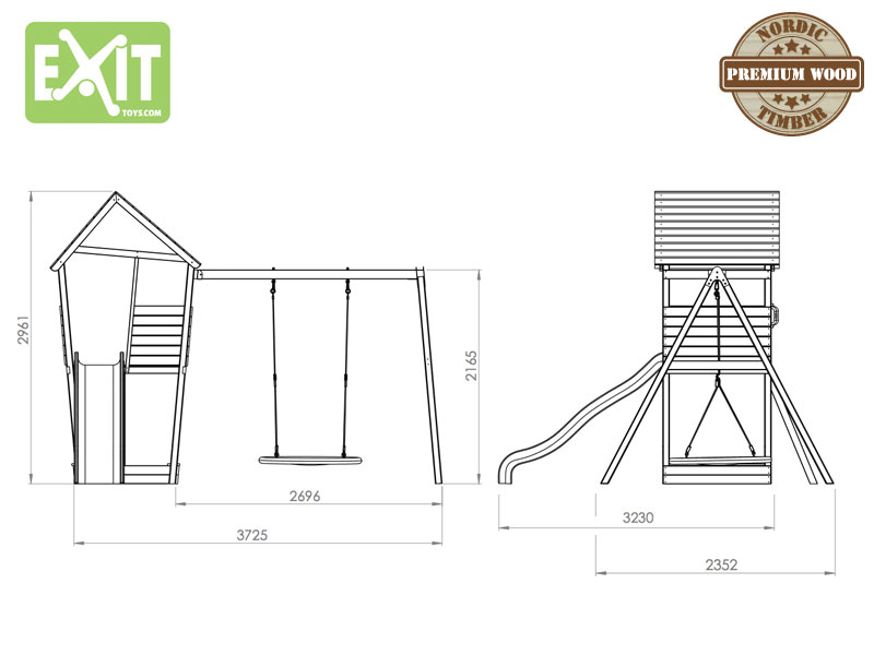 Игровой комплекс Акцент с кaчелями-гнездо