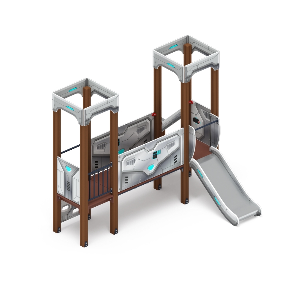 КОРОЛЕВСТВО (техно) детский игровой комплекс ДИК 1.15.02-02 (H=750)