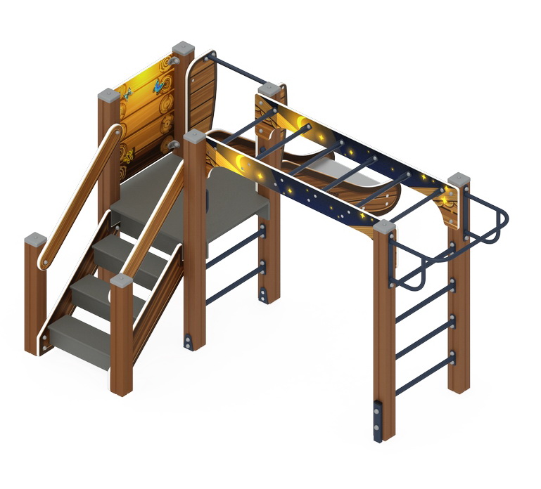 КАРАПУЗ (Эко) детский игровой комплекс ДИК 1.001.02-02 (H=750)