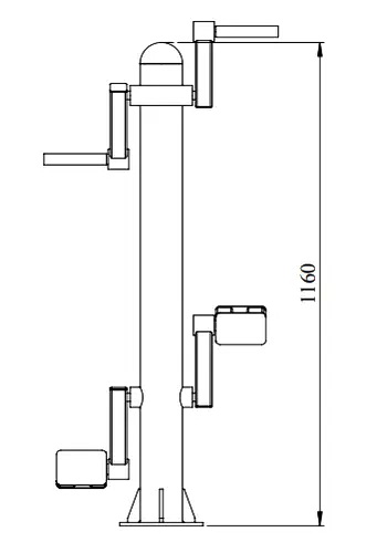 Уличный тренажер для колясочников Велосипед Air Gym YTM1